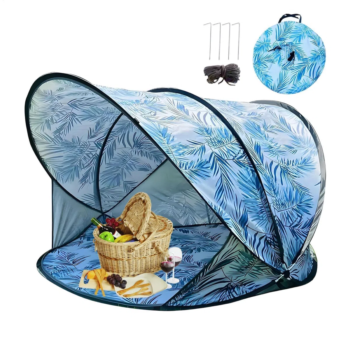 Namiot plażowy Natychmiastowy i przenośny montaż 130 cm x 130 cm x 100 cm