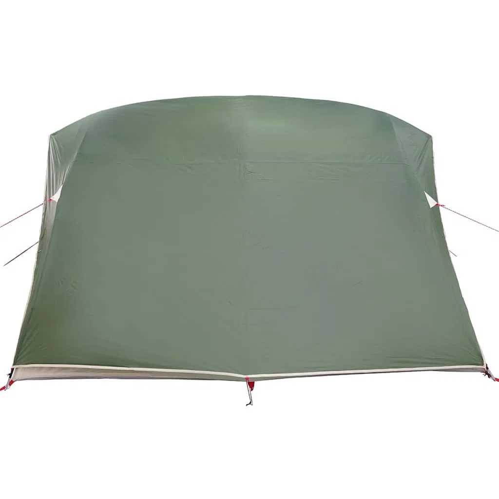 Namiot kempingowy z dachem, zielony, 320 x 275 x 190 cm, TAFT, wodoszczelny namiot outdoorowy dla 4 osób, łatwy montaż z portem E i zawieszką na światło, idealny na przygody, na plażę i do ogrodu