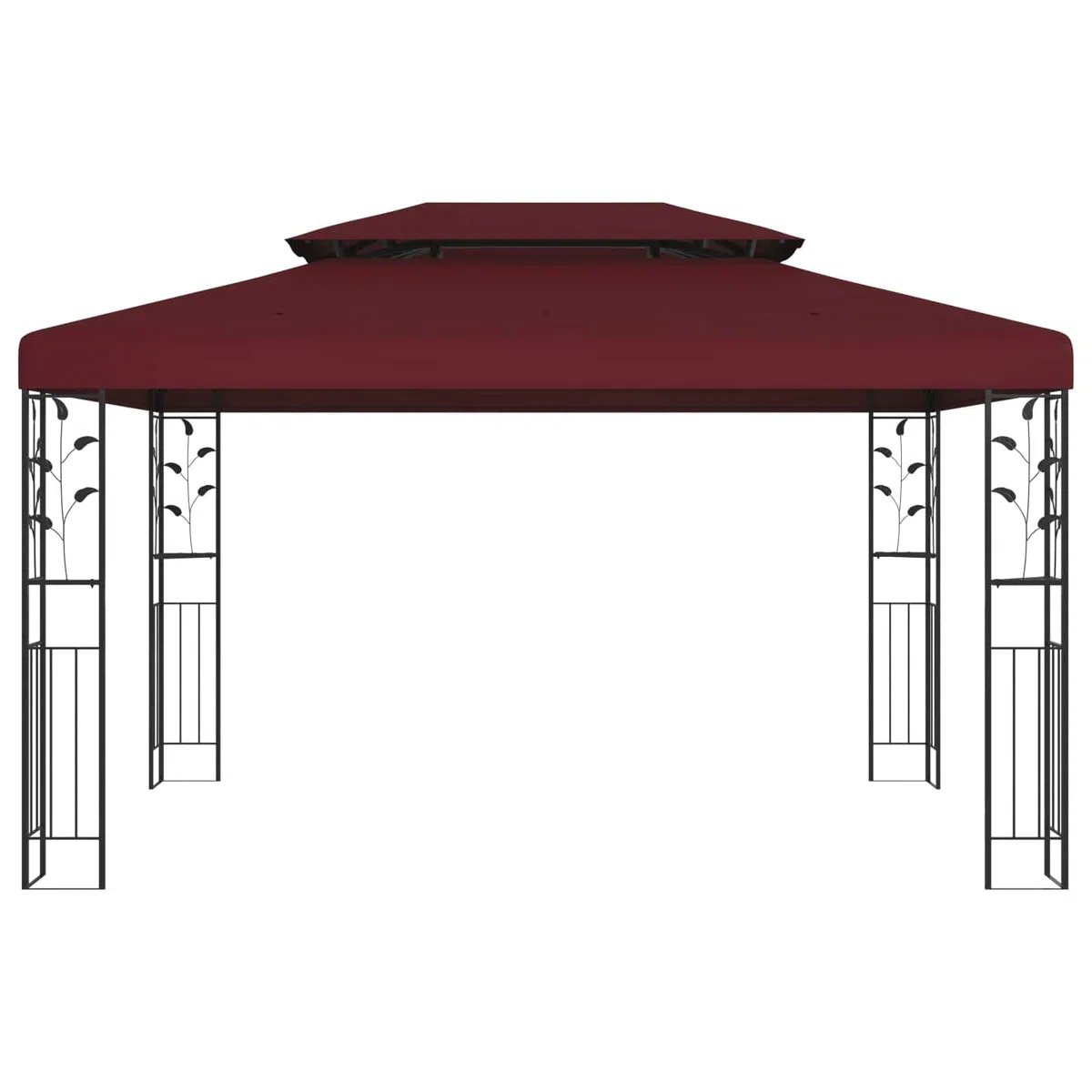 Pawilon 3,97 x 2,96 x 2,68 m czerwone wino poliester i stal