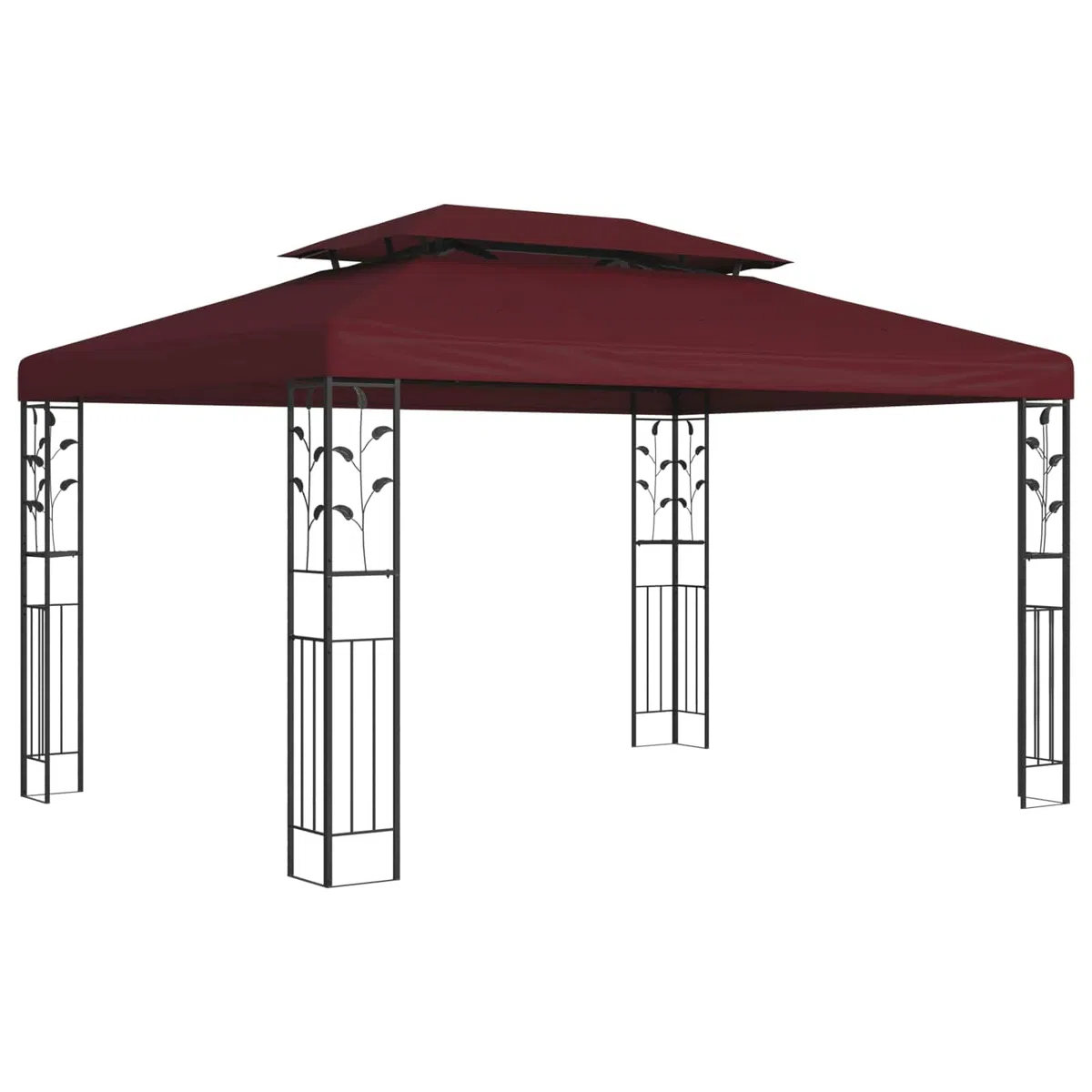 Pawilon 3,97 x 2,96 x 2,68 m czerwone wino poliester i stal